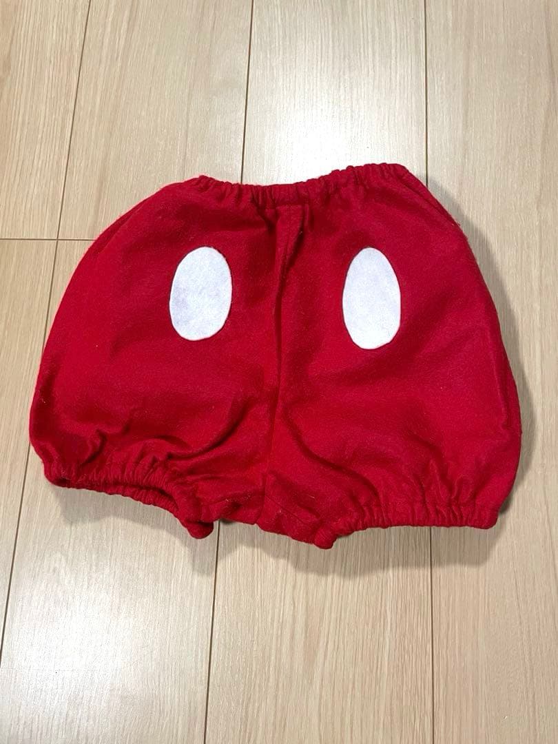 ミッキー風 コスプレ 赤かぼちゃパンツ 蝶ネクタイ ハンドメイド 仮装の写真2枚目