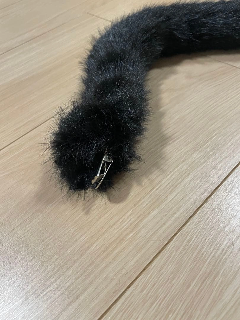 ジジ風 黒猫 コスプレ 12-18M 猫耳 しっぽ 赤リボン ハロウィンの写真7枚目