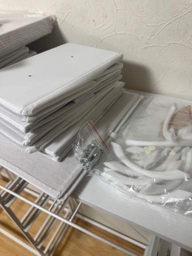 未使用 衣類収納 骨組みのみ組み立て済みです　配送可能ですの写真4枚目