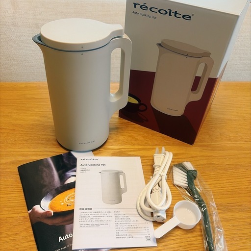 【美品・付属品未使用】レコルト 自動調理ポット RSY-2 クリームホワイト 箱・レシピ本ありの写真5枚目