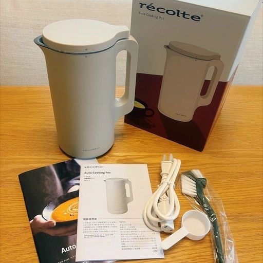 【美品・付属品未使用】レコルト 自動調理ポット RSY-2 クリームホワイト 箱・レシピ本ありの写真5枚目