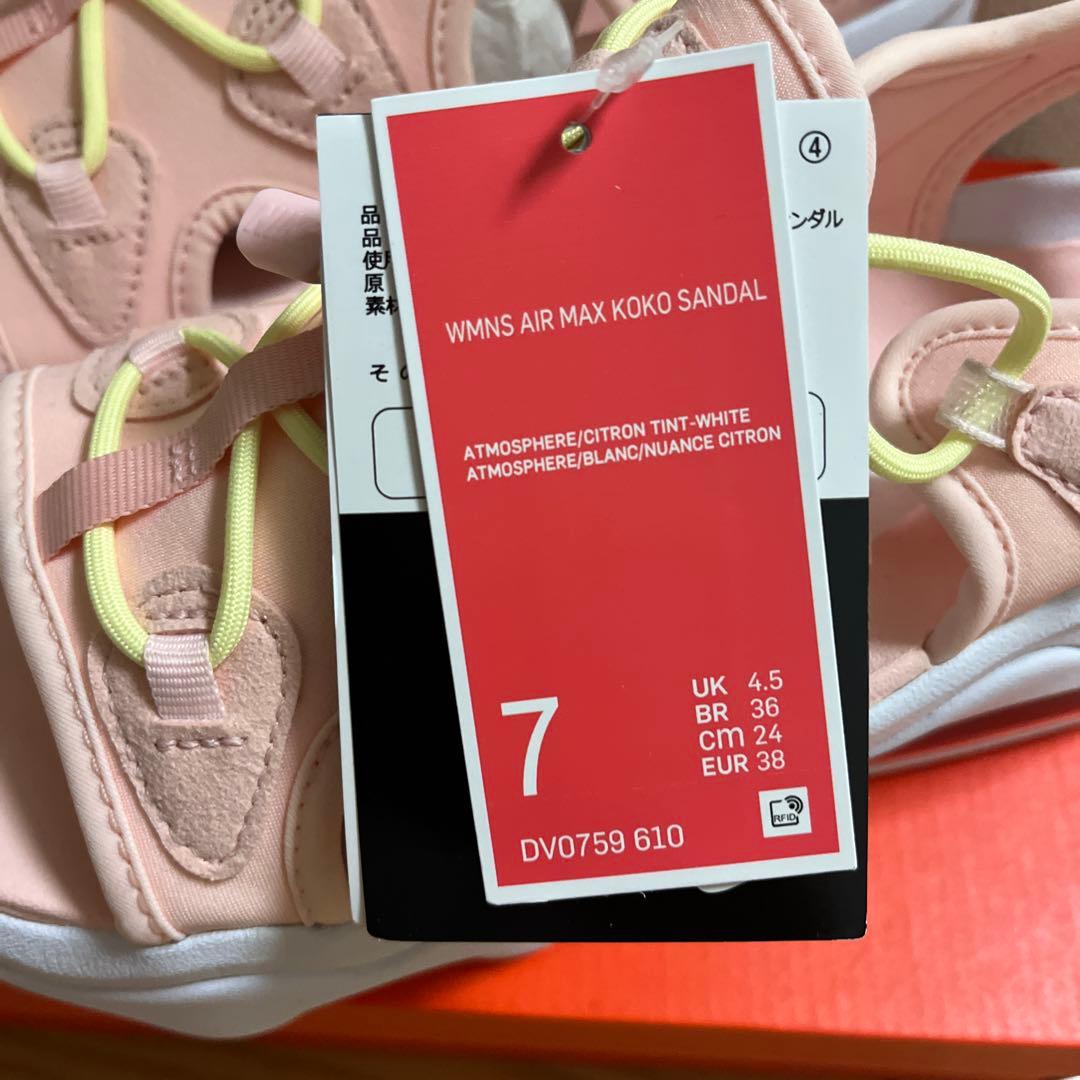 完売品 新品未使用 タグ 箱付き NIKE エアマックス ココ サンダル ピンクの写真3枚目