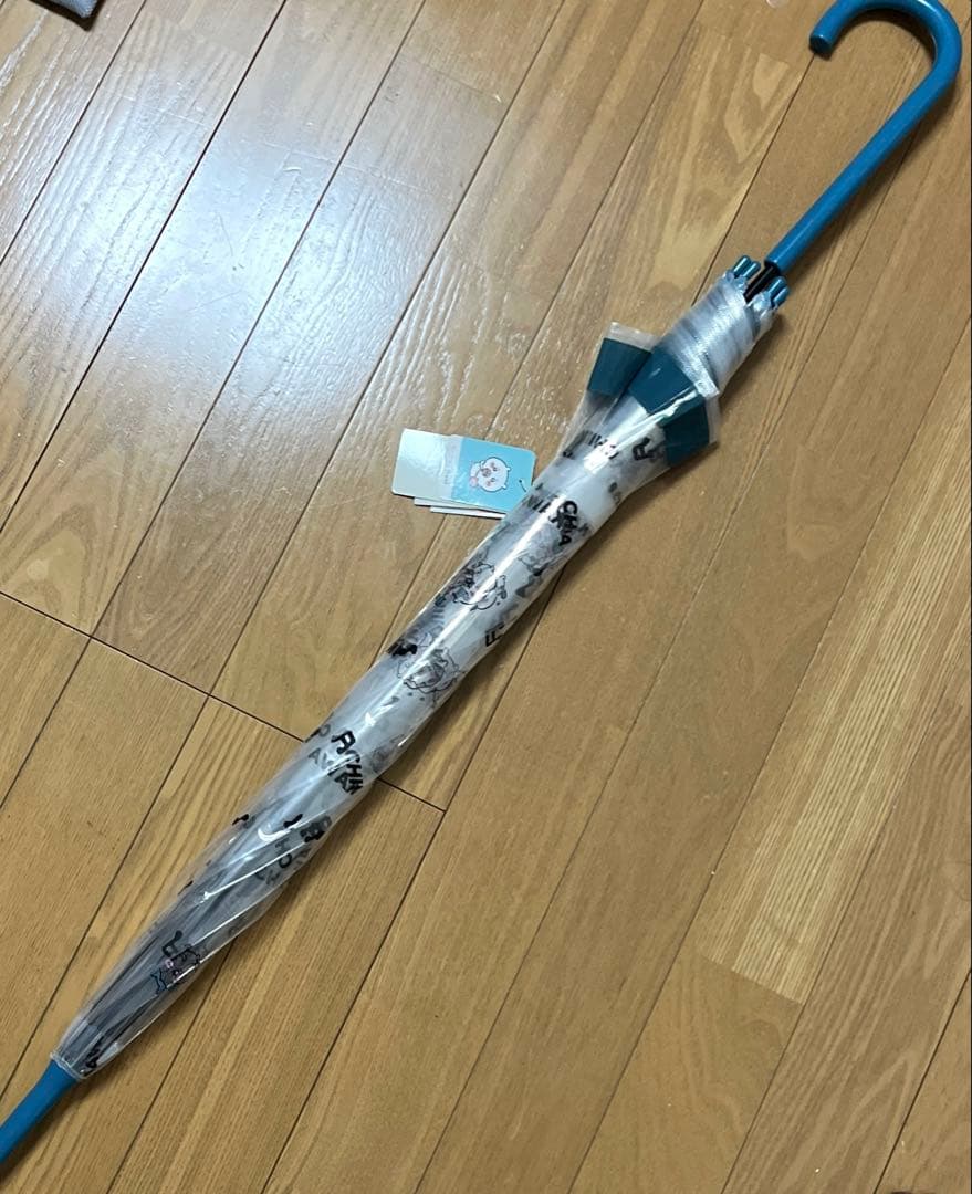 ちいかわ　長傘　グレイッシュブルー　親骨　60cm