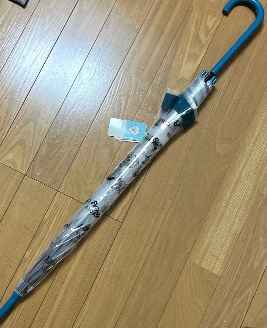 ちいかわ 長傘 グレイッシュブルー 親骨 60cm