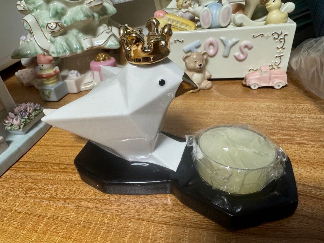 米国舶来品 オリガミバードプリンスキャンドルホルダー 置物 キャンドル台 箱なしの写真3枚目