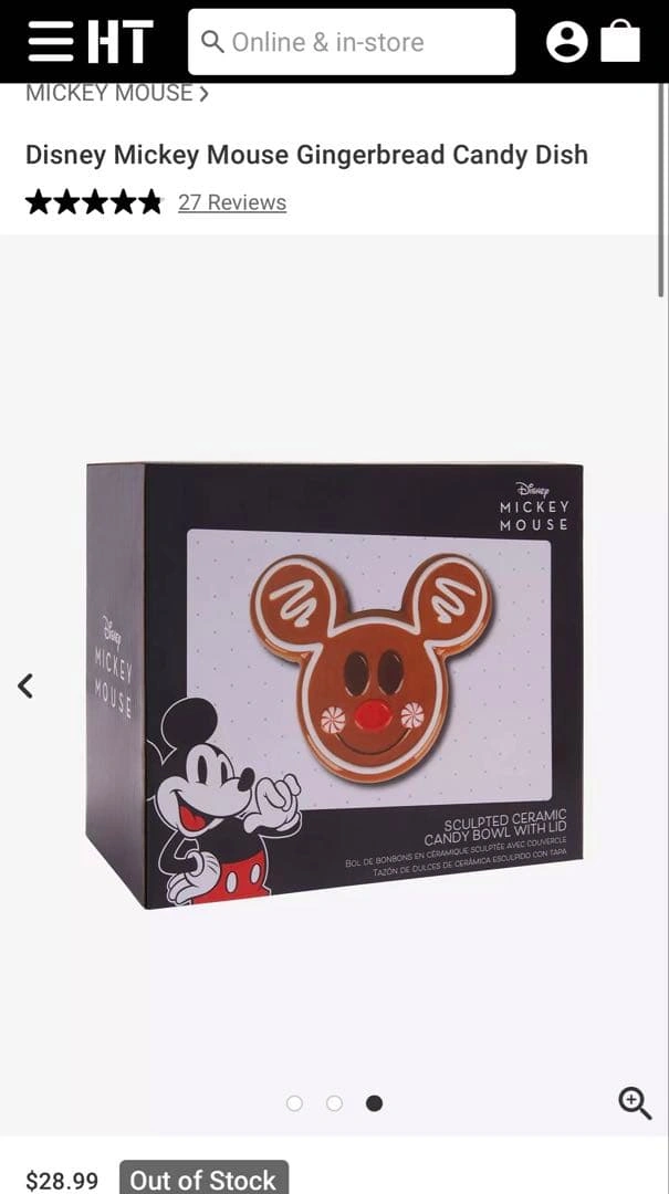 Disney 舶来品 ミッキー ジンジャーブレッド 陶器製 キャニスター 箱無しの写真6枚目