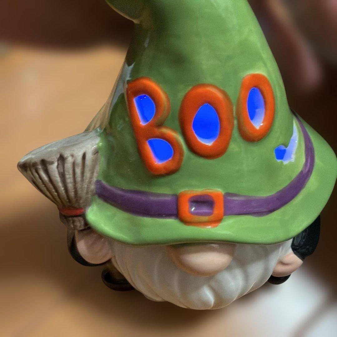 ハロウィン ノーム 置物 2体セット 訳あり LED付きの写真5枚目