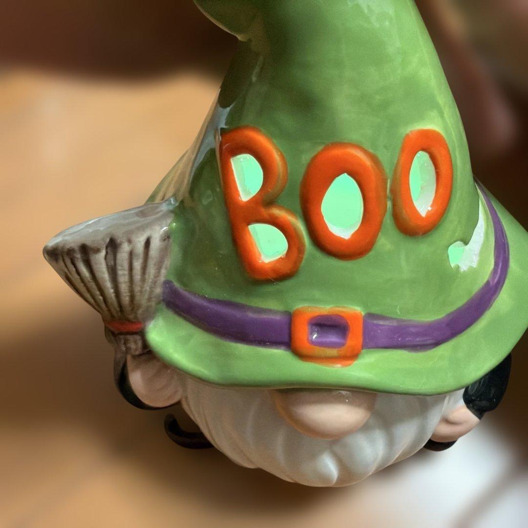 ハロウィン ノーム 置物 2体セット 訳あり LED付きの写真6枚目