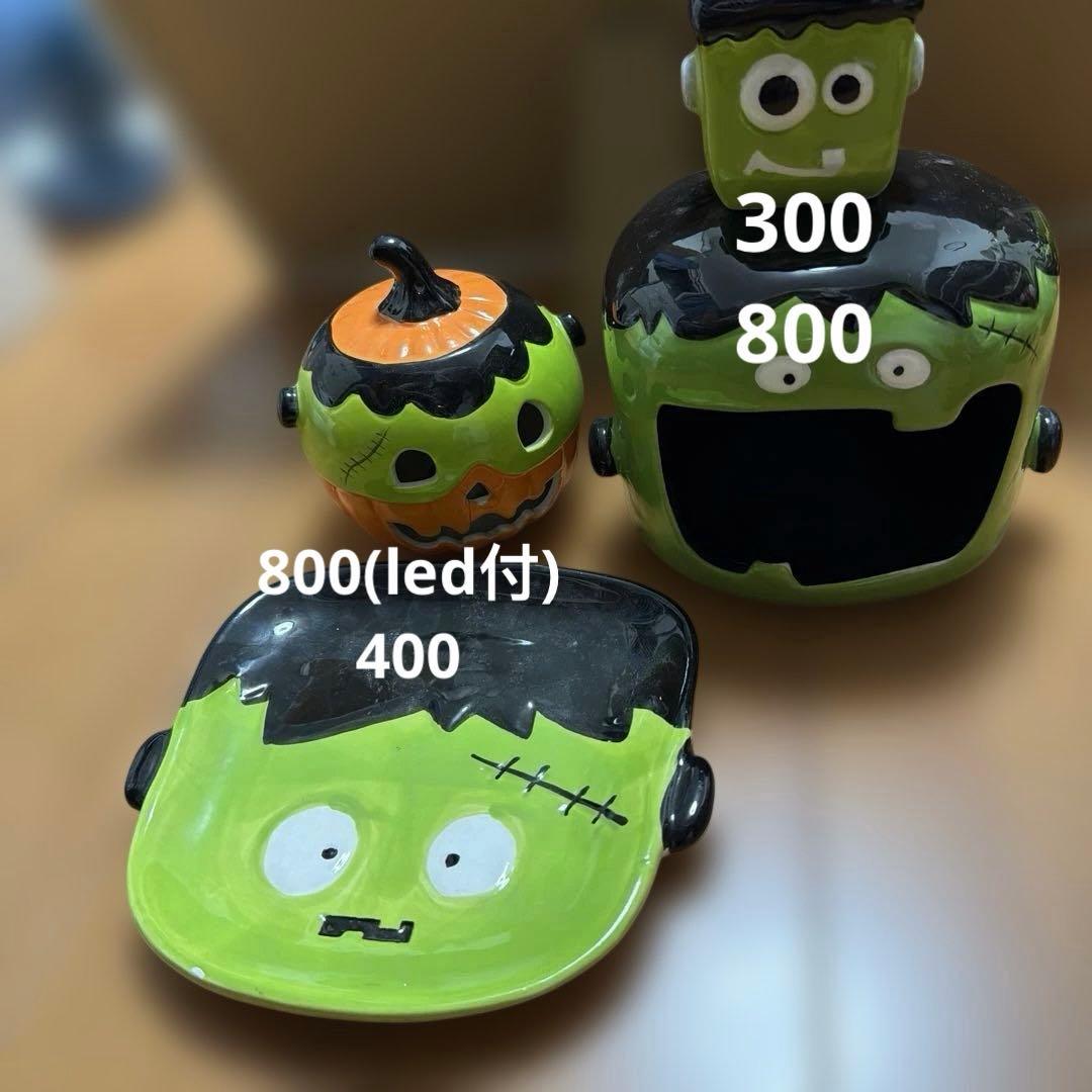 ハロウィン 陶器製 インテリア雑貨 フランケン4点セットの写真2枚目