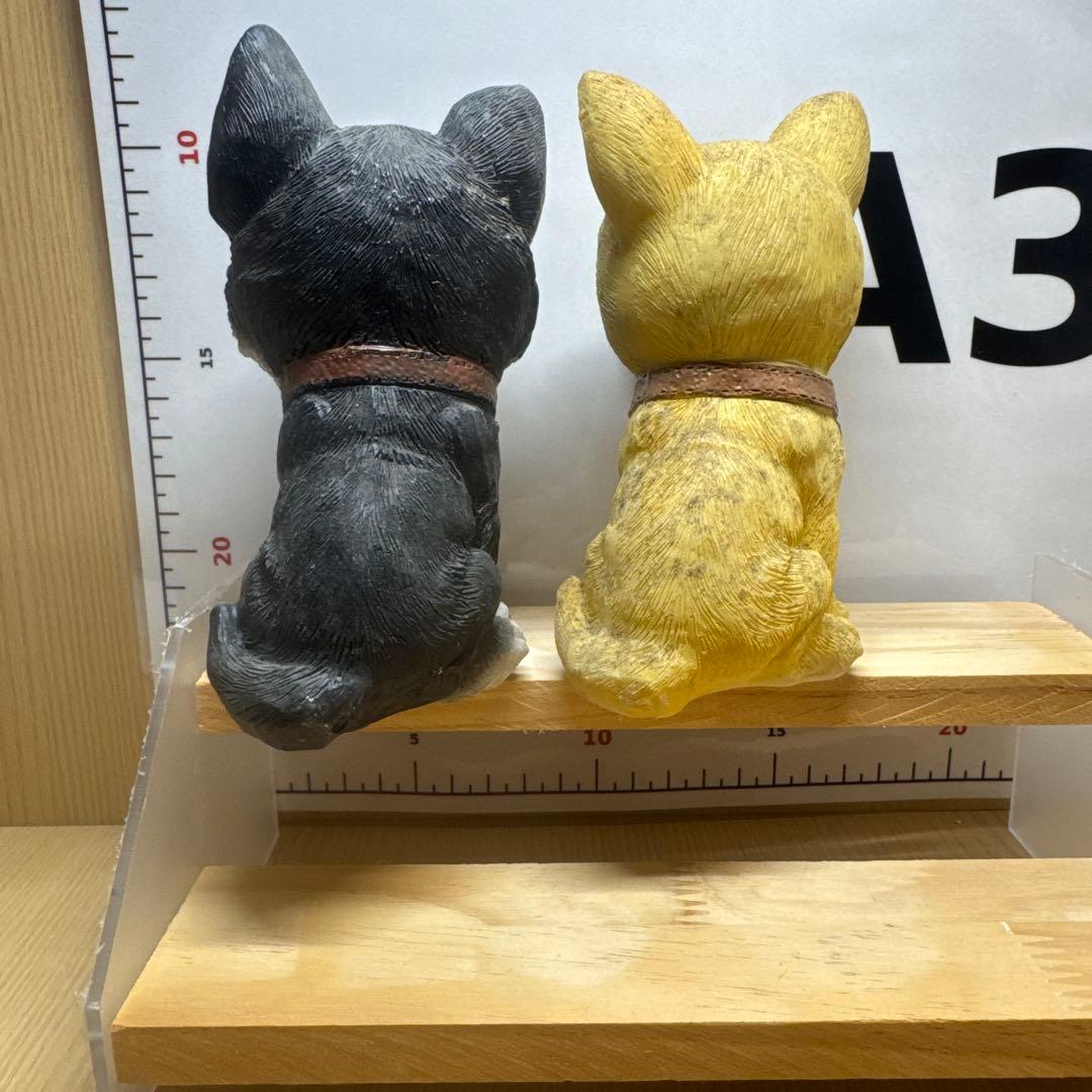 犬 置物 フィギュア ミニチュア 2個セット ガーデニング雑貨の写真3枚目