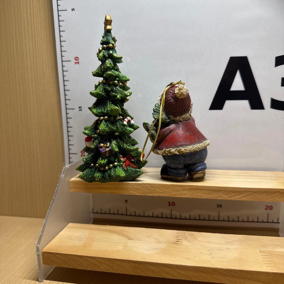 クリスマスツリー スノーマン オブジェ 2点セットの写真2枚目