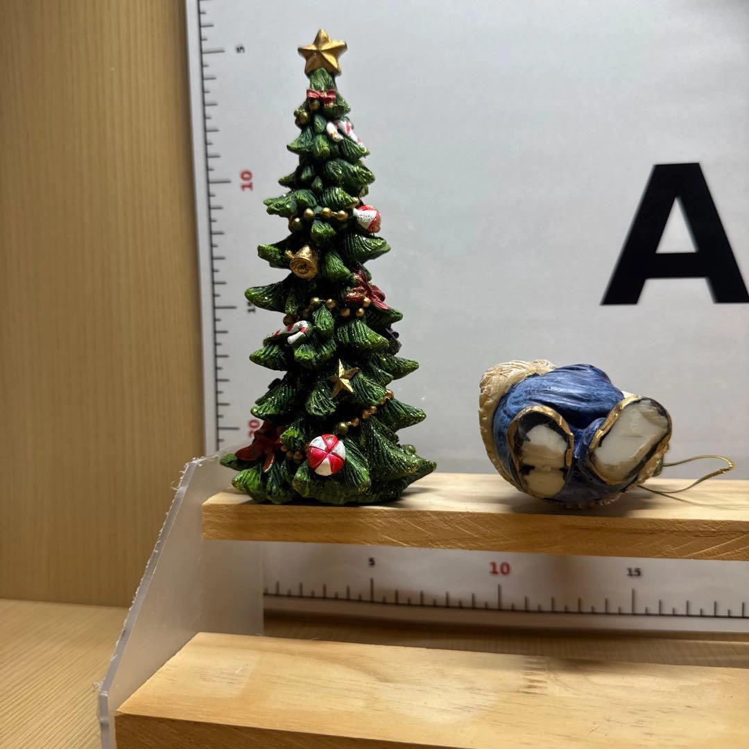 クリスマスツリー スノーマン オブジェ 2点セットの写真3枚目
