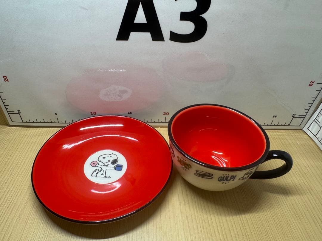 稀少 未使用品 LENOX スヌーピー 食器セット 6点 シェフ 陶器の写真3枚目