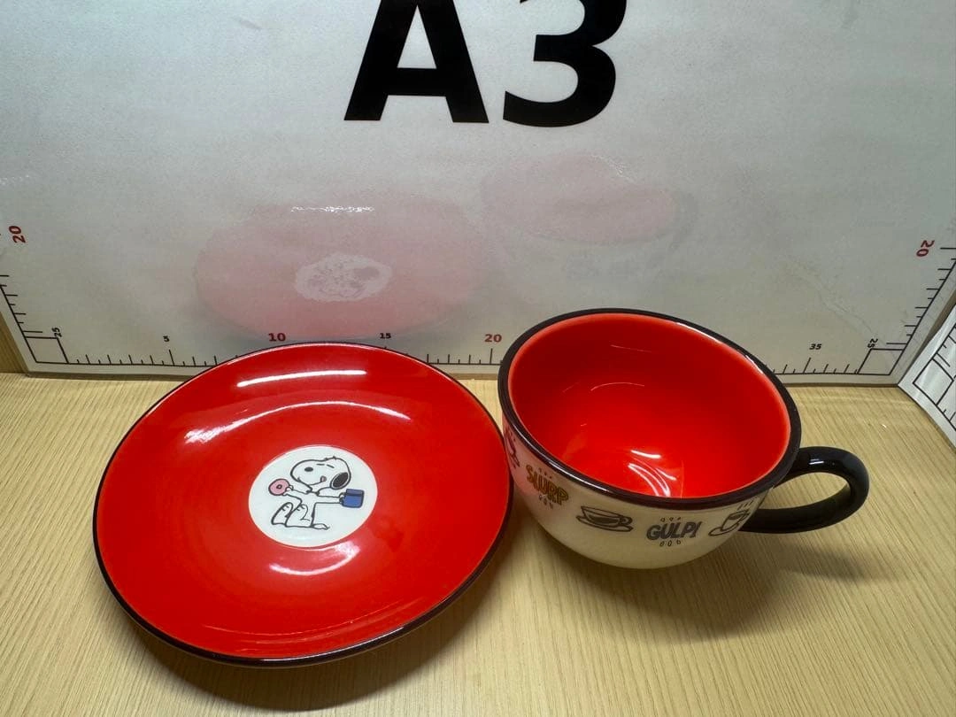稀少 未使用品 LENOX スヌーピー 食器セット 6点 シェフ 陶器の写真3枚目