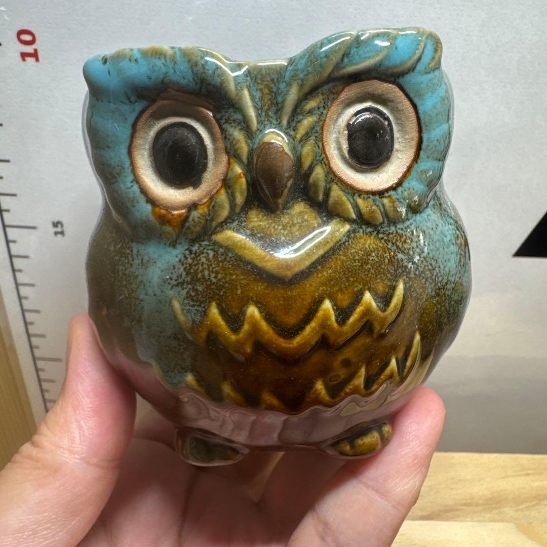 多肉植物　フクロウ型 陶器植木鉢 5個セット　特殊焼窯技術　物置も可能の写真3枚目