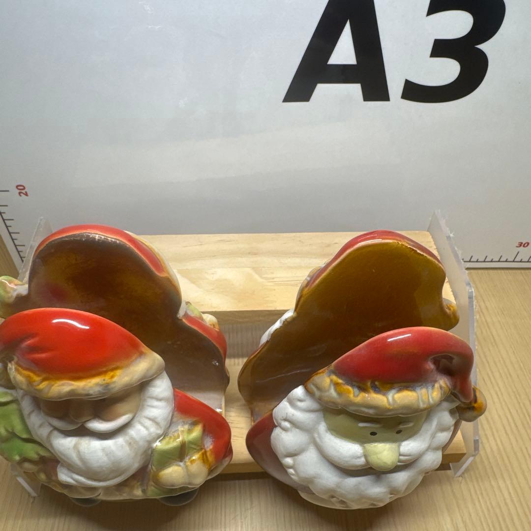 【クリスマス】サンタクロース 陶器製 特別窯技術 オブジェ ティッシュ入りの写真2枚目