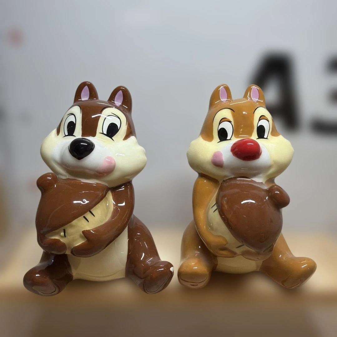 ディズニー リス チップとデール 陶器製 ソルト&ペッパー入れ 2点セット 訳有