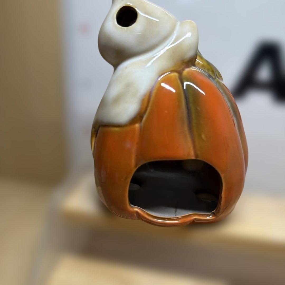 【ハロウィン】ゴースト パンプキン 陶器製 置物の写真2枚目