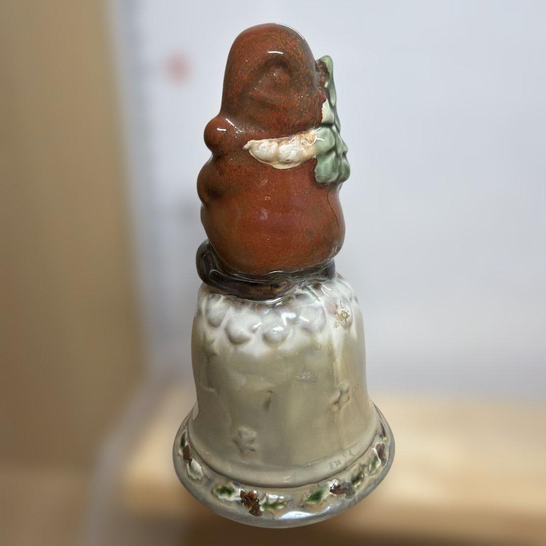 【クリスマス】サンタクロース 陶器製 ベル型 オーナメントの写真2枚目