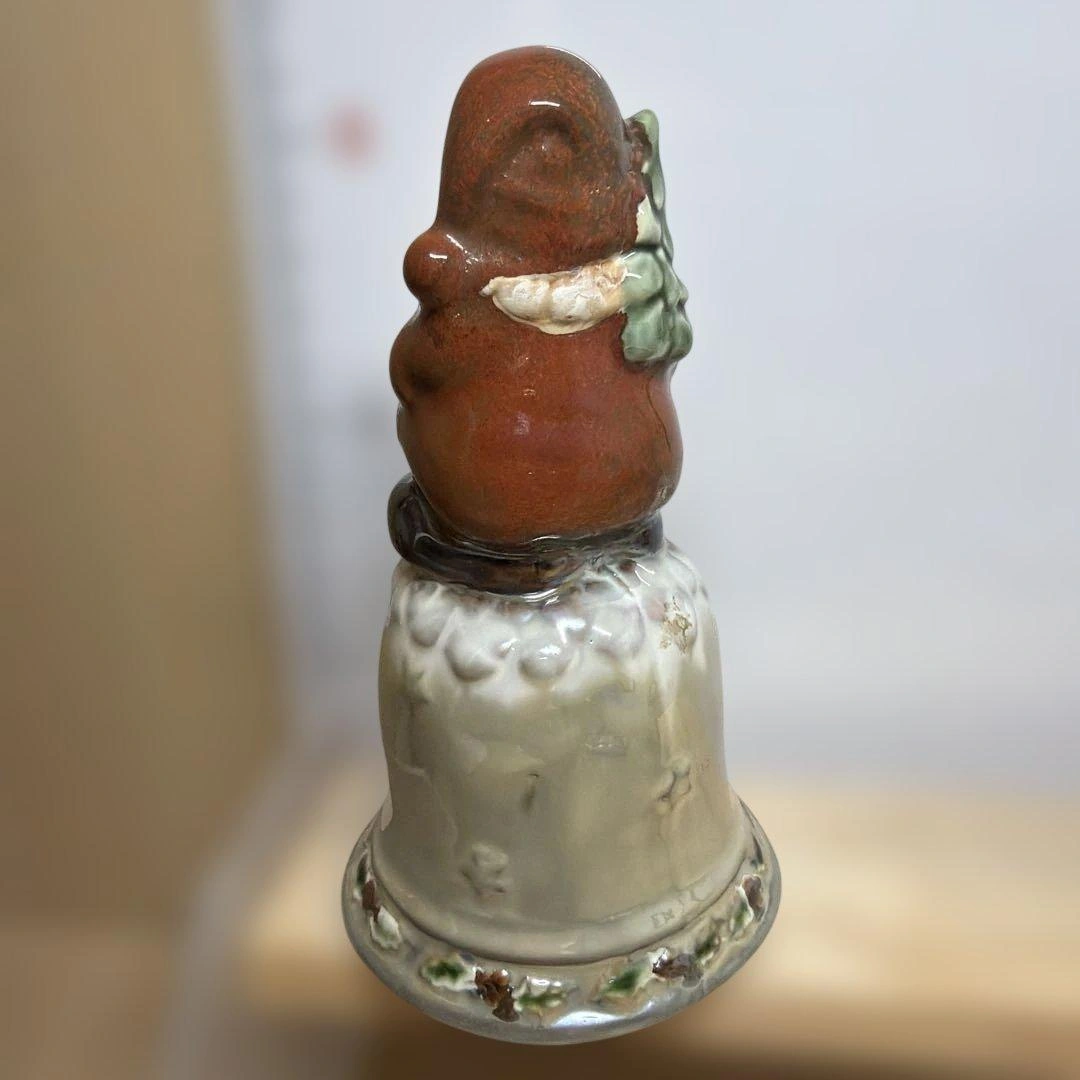 【クリスマス】サンタクロース 陶器製 ベル型 オーナメントの写真2枚目