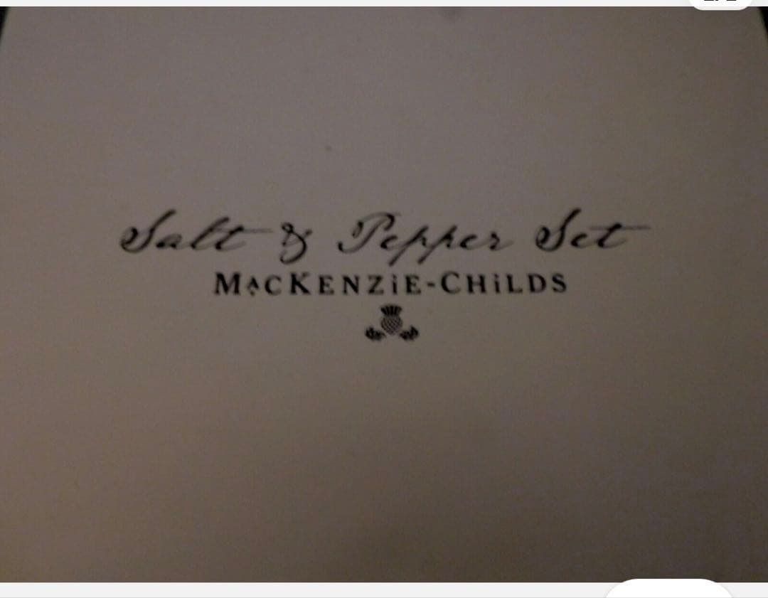 MACKENZIE-CHILDS 製　輸入品　箱なし　調味料入　ペーパー用の写真4枚目