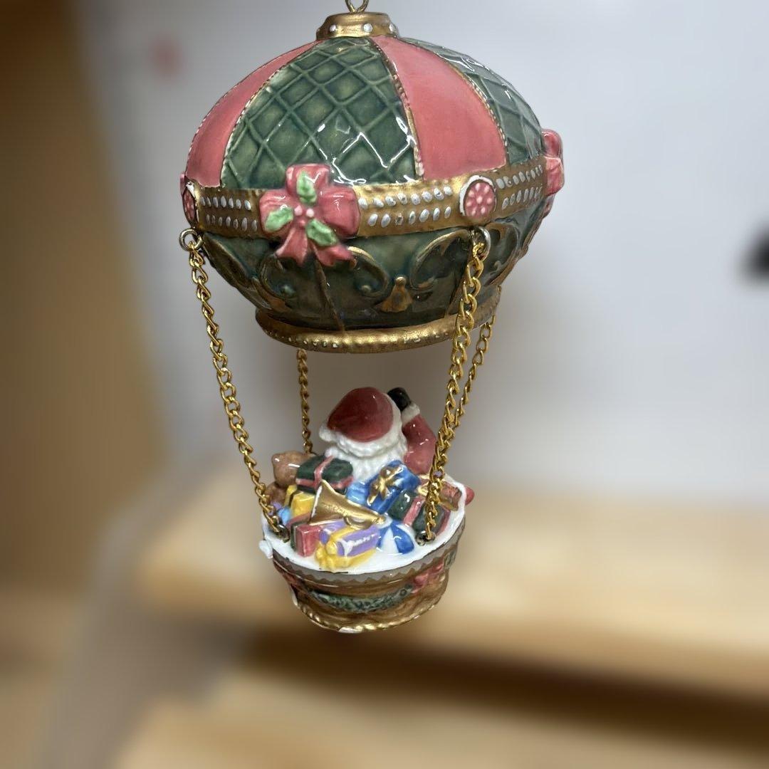 【クリスマス】サンタ 気球型 陶器製 オーナメント音楽動作確認できませんの写真4枚目