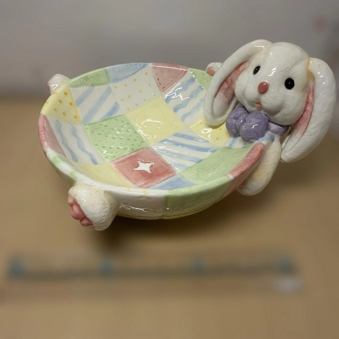 イースター 陶器製 ウサギ ボウル 小物入れ