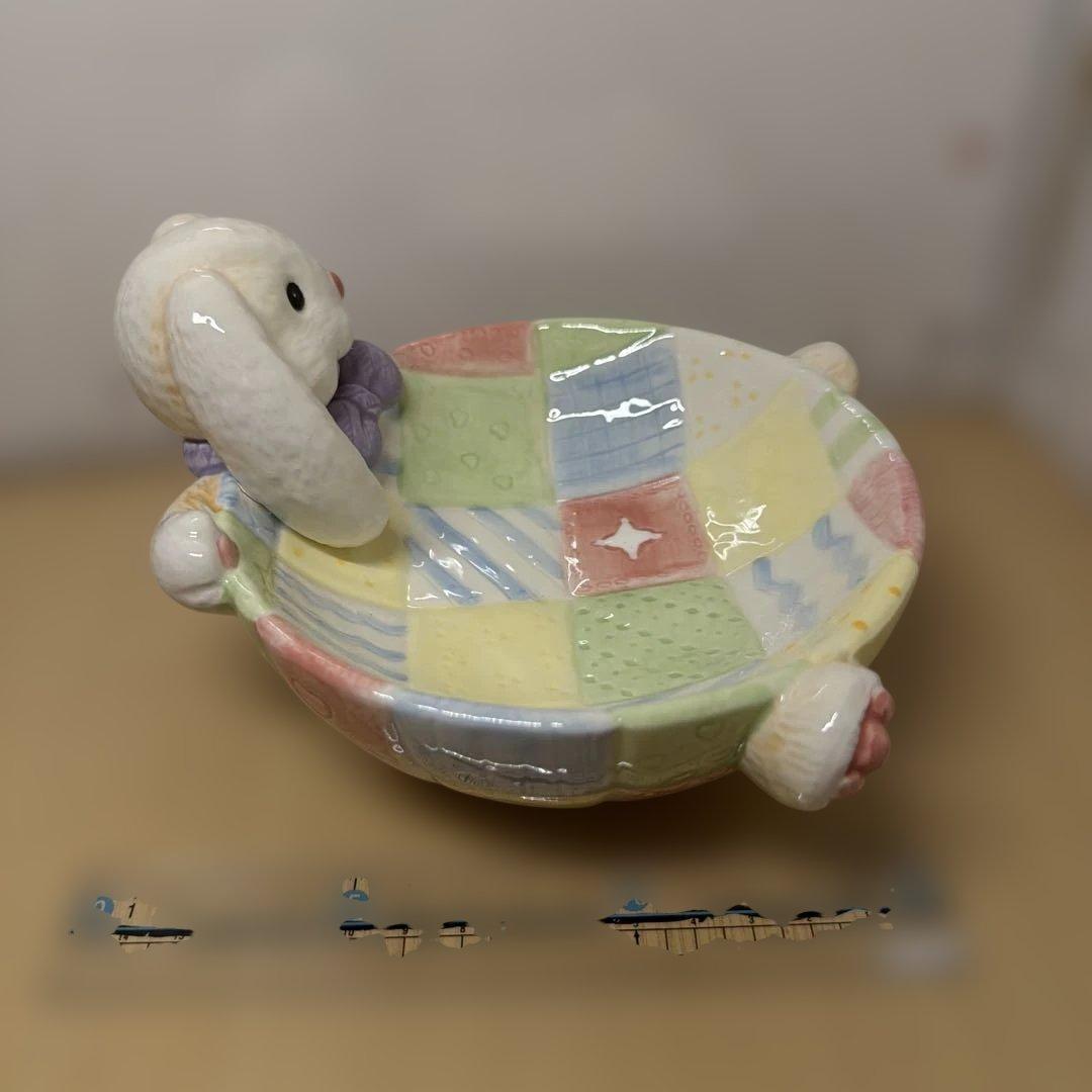 イースター 陶器製 ウサギ ボウル 小物入れの写真3枚目