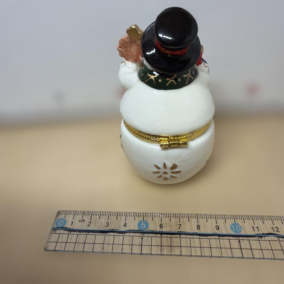 スノーマン 陶器製 小物入れ クリスマス 訳ありの写真2枚目