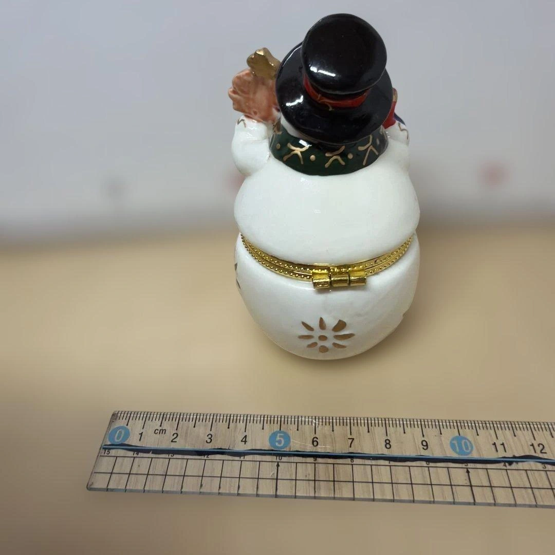 スノーマン 陶器製 小物入れ クリスマス 訳ありの写真2枚目