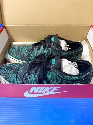NIKE TOKI LOW TXT PRINT 28cm ブラック×グリーン 柄