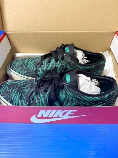 NIKE TOKI LOW TXT PRINT 28cm ブラック×グリーン 柄