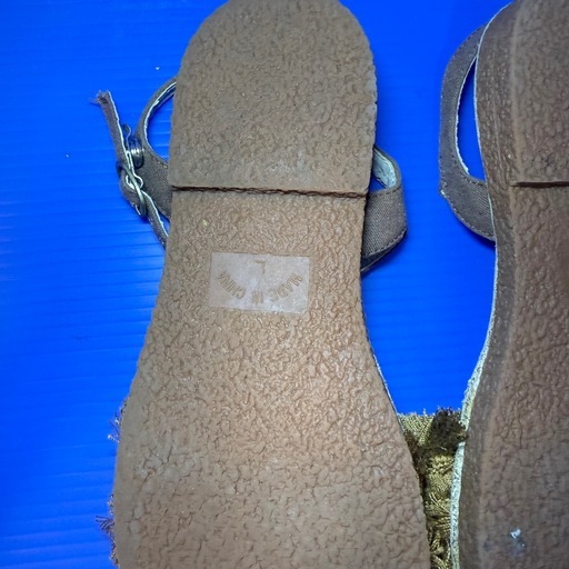 フリンジサンダル ブラウンLサイズ フラットの写真3枚目