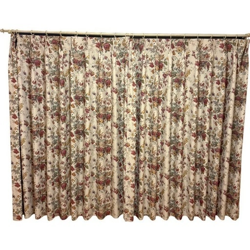 ASWAN 高級オーダーカーテン 花柄 2枚セット W110×L145