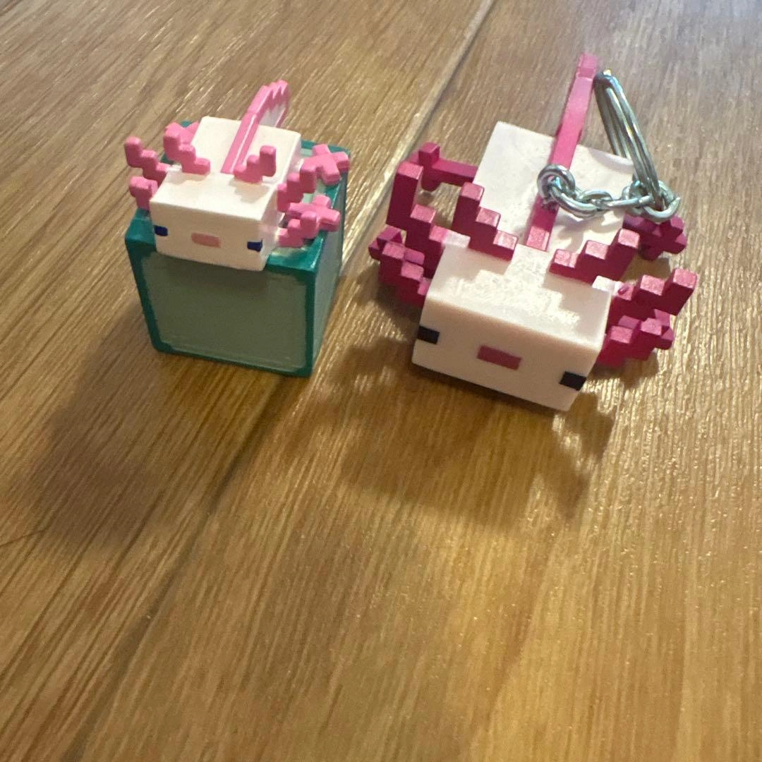 マインクラフト ウーパールーパー キーホルダー フィギュア 2種セット