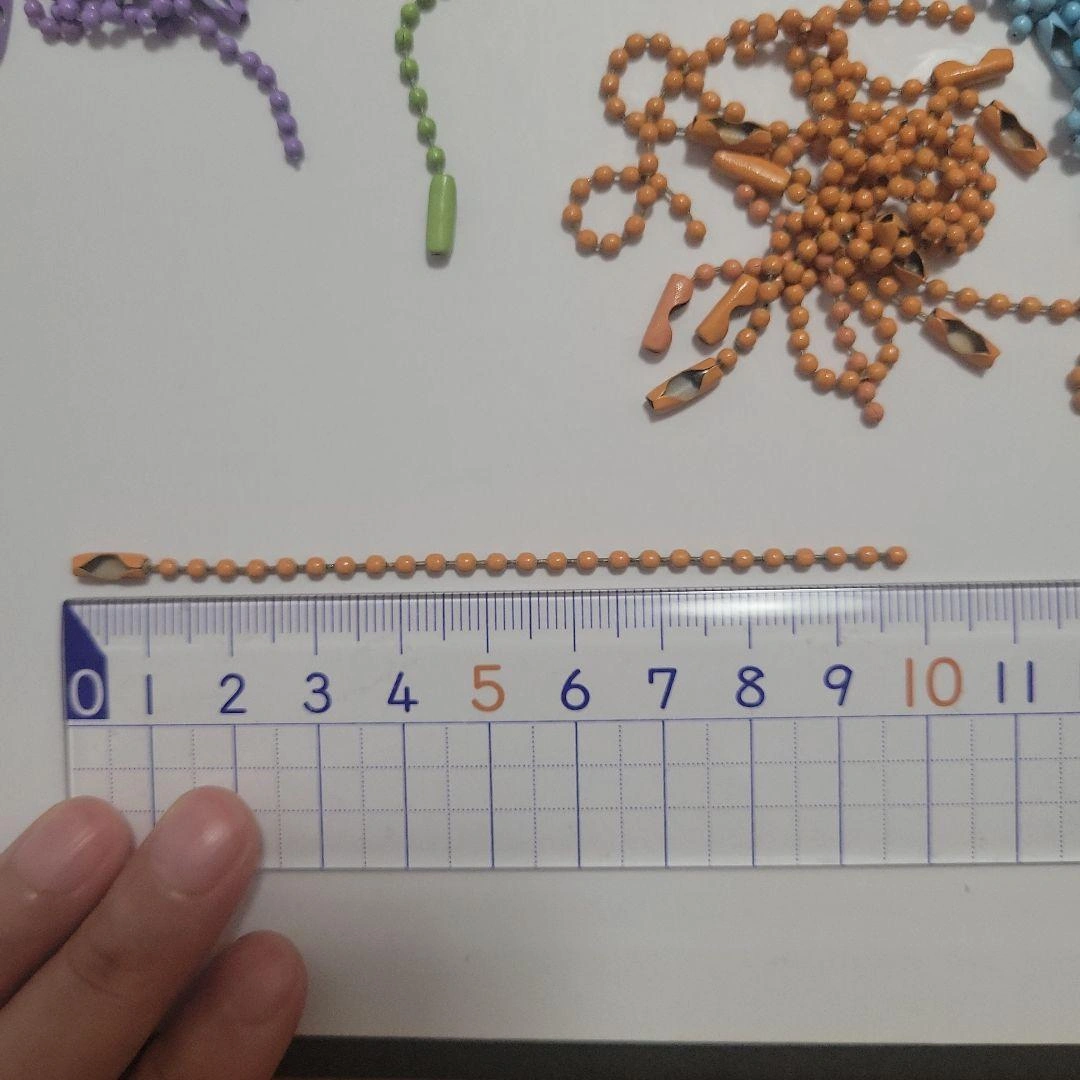 カラーボールチェーン 8色 80本 ハンドメイド パーツ キーホルダーの写真2枚目