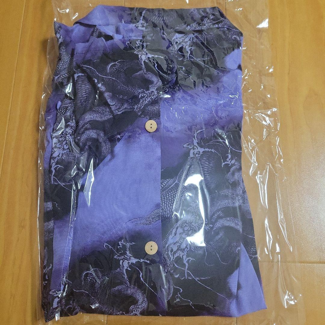 HOUSTON 41297 飛龍戯児図 アロハシャツ PURPLE XL 日本製の写真4枚目