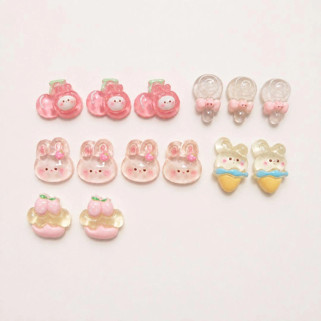 うさぎ アニマル デコパーツ まとめ売り ハンドメイド 素材