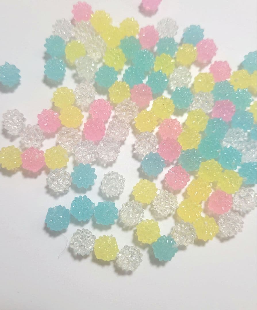 パステルカラー 金平糖風 デコパーツ ハンドメイド 素材の写真2枚目