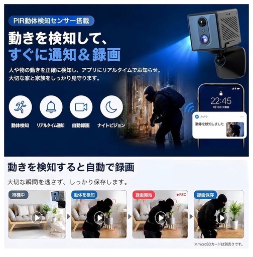 新品未開封 4K高画質 デュアルWi‑Fi防犯カメラ 2.4G/5G対応 見守りの写真2枚目
