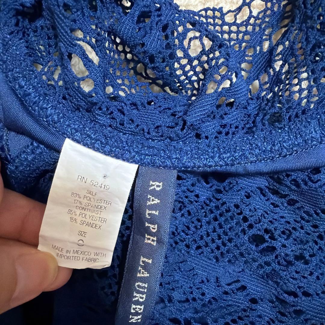 RALPH LAUREN レース セパレート水着 ネイビー Sの写真3枚目