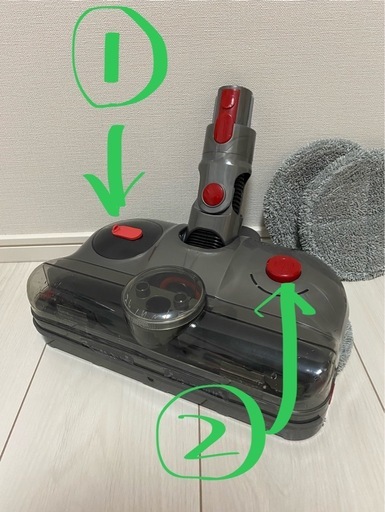 Dyson 掃除機用 水拭きモップヘッドの写真2枚目