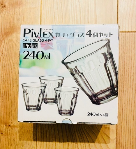 Pivlex カフェグラス 4個セット 240ml