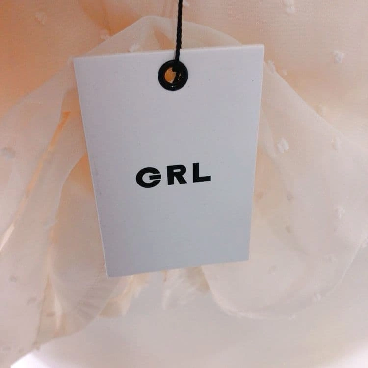 GRL ドット柄シアーブラウス 半袖 ホワイトの写真6枚目