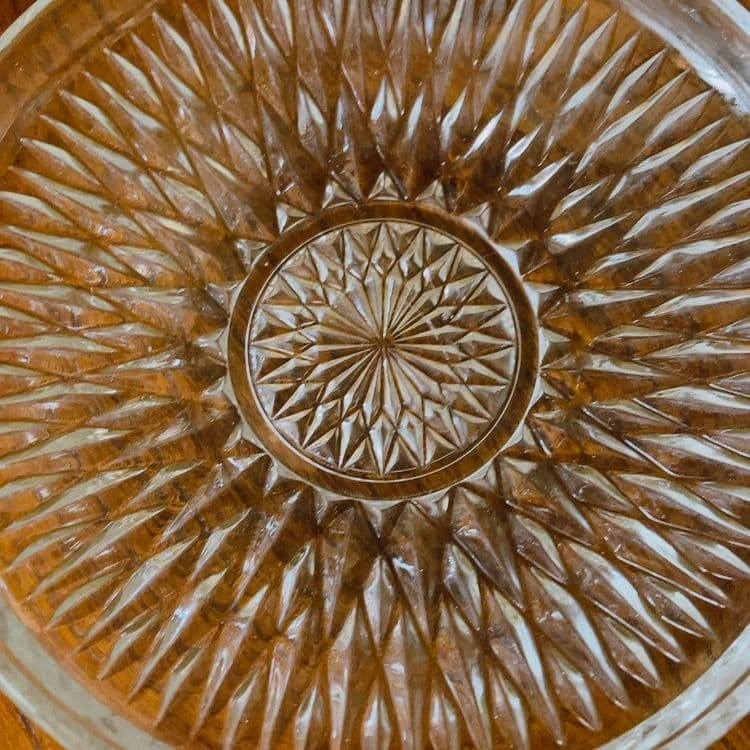 昭和レトロ ガラス皿 13.5cm 5枚セットの写真5枚目
