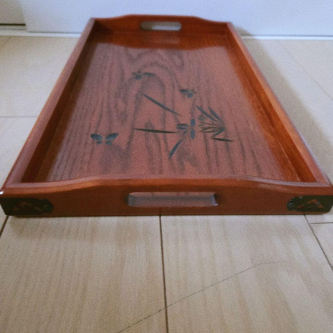 木製 盆 茶托 セット 彫刻入りの写真5枚目