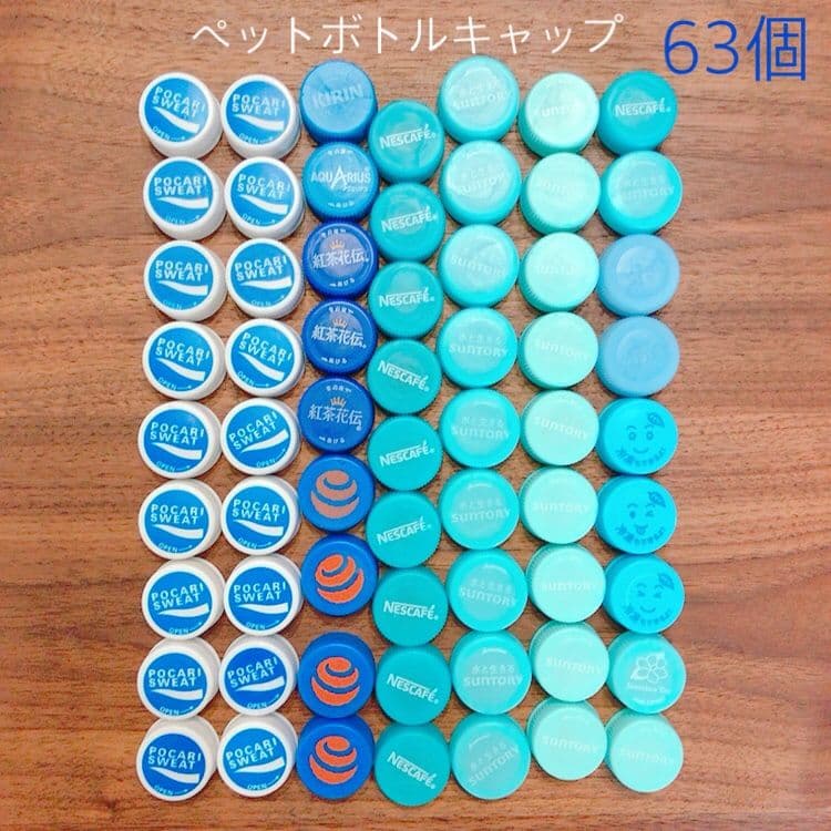 ペットボトルキャップ 63個セット