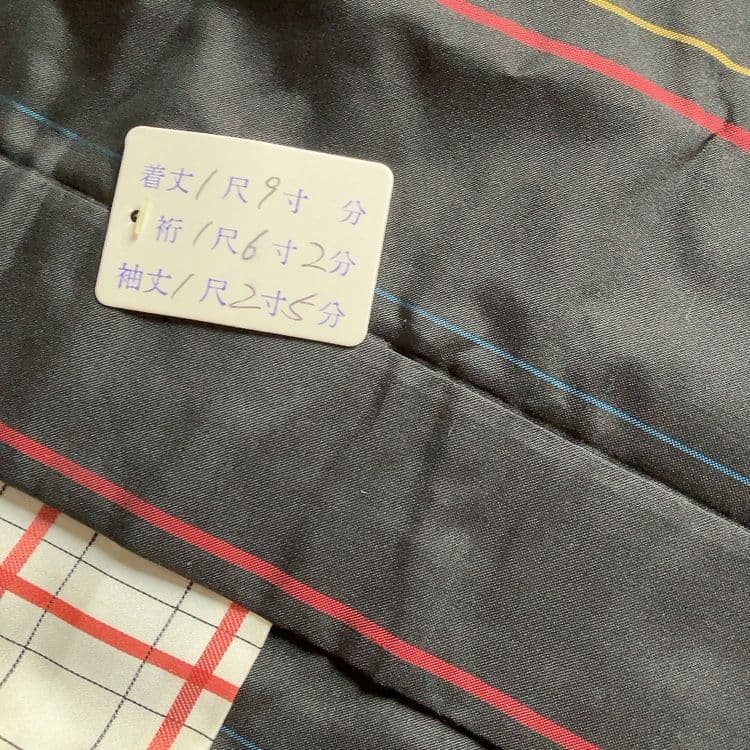 ブラックー ストライプ 羽織の写真5枚目