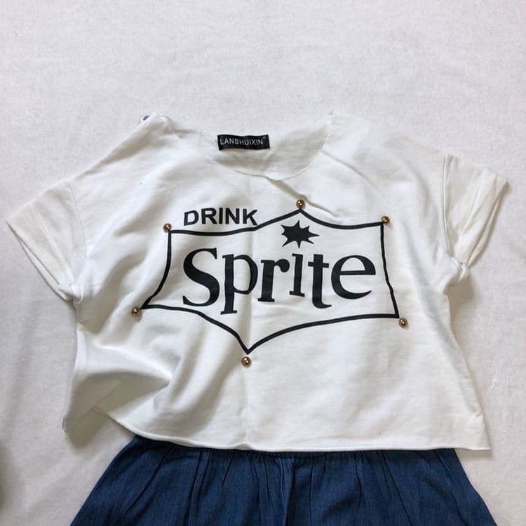 DRINK Sprite ロゴ 半袖Tシャツ ホワイトの写真3枚目