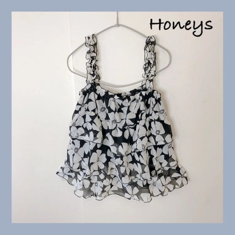 Honeys 花柄 ティアード キャミソール